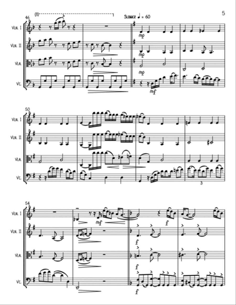 Live And Let Die Live And Let Die String Quartet scores gallery preview page 5