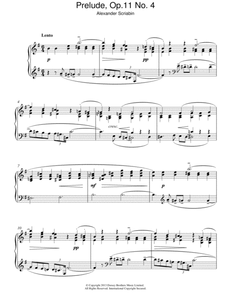 Prelude, Op. 11, No. 4