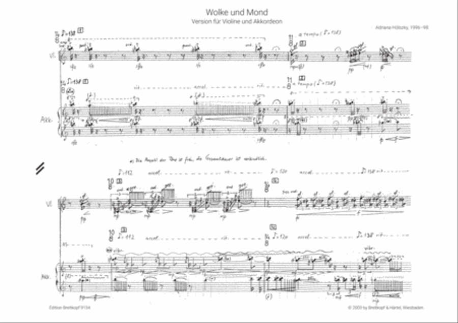 Wolke und Mond Accordion scores gallery preview page 2