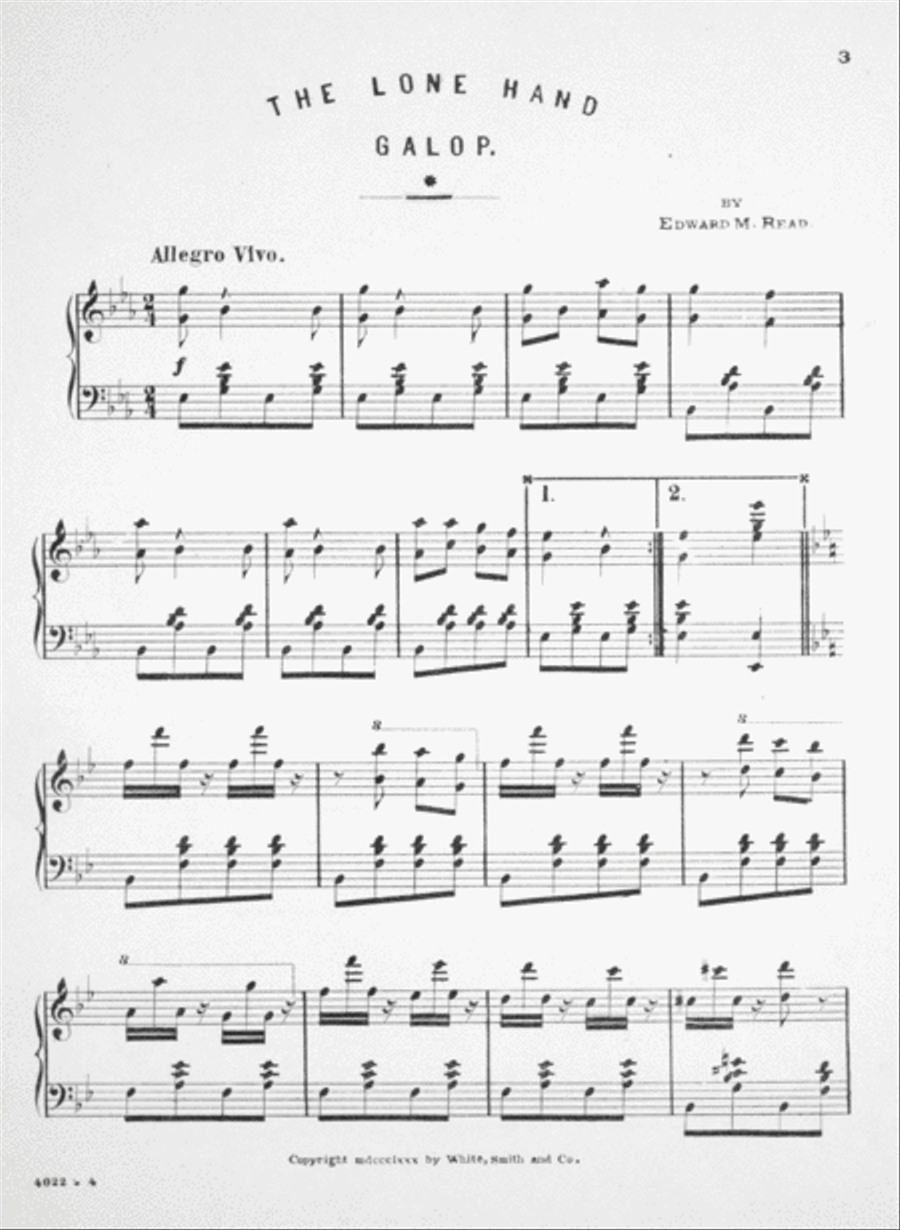 The Lone Hand Galop Piano Solo scores gallery preview page 2