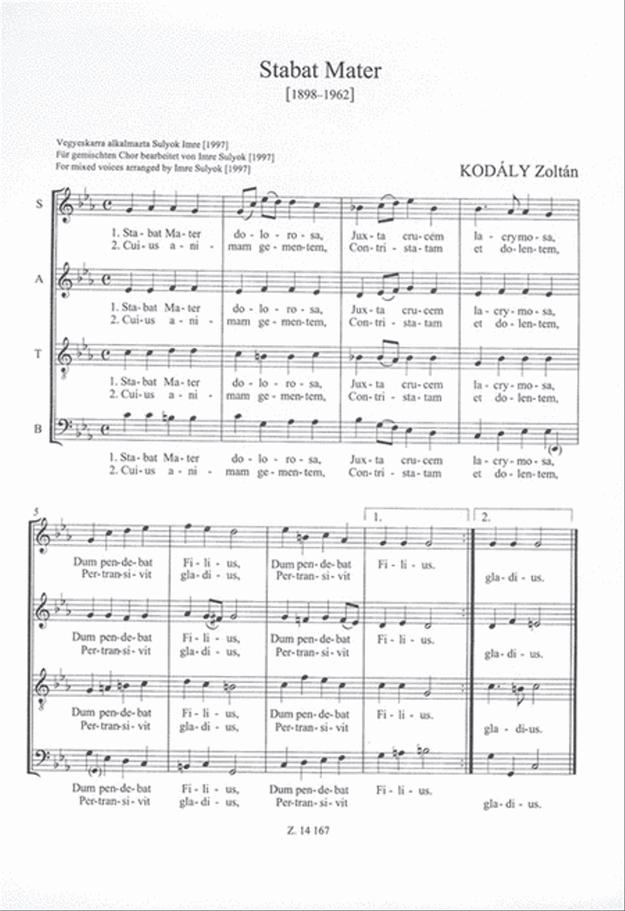 Stabat Mater für Mannerchor - für gemischten Cho 4-Part scores gallery preview page 3