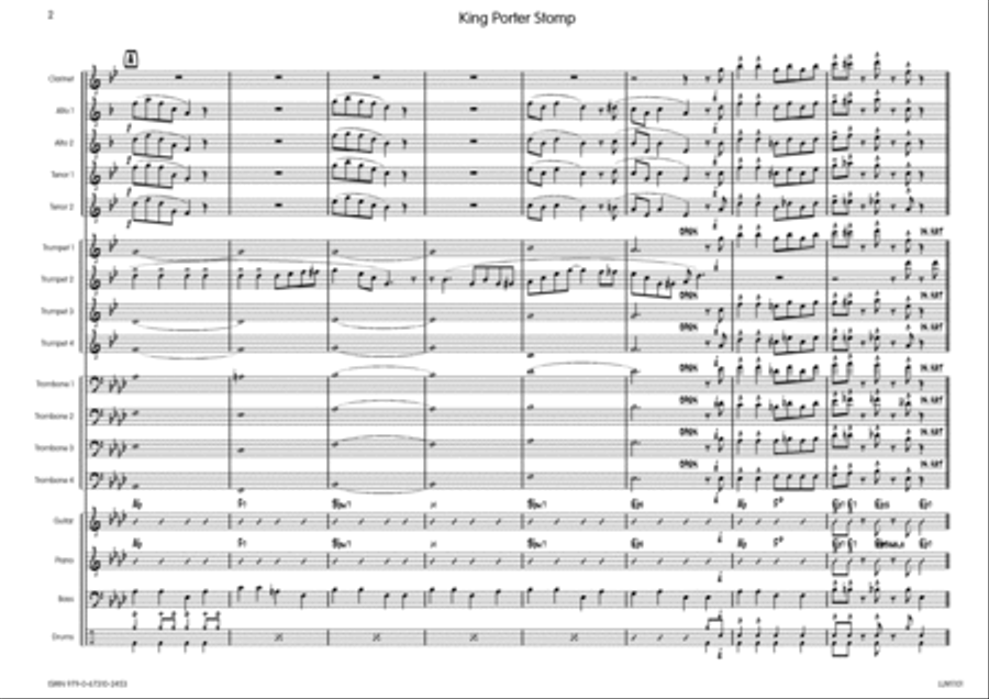 King Porter Stomp Big Band scores gallery preview page 3