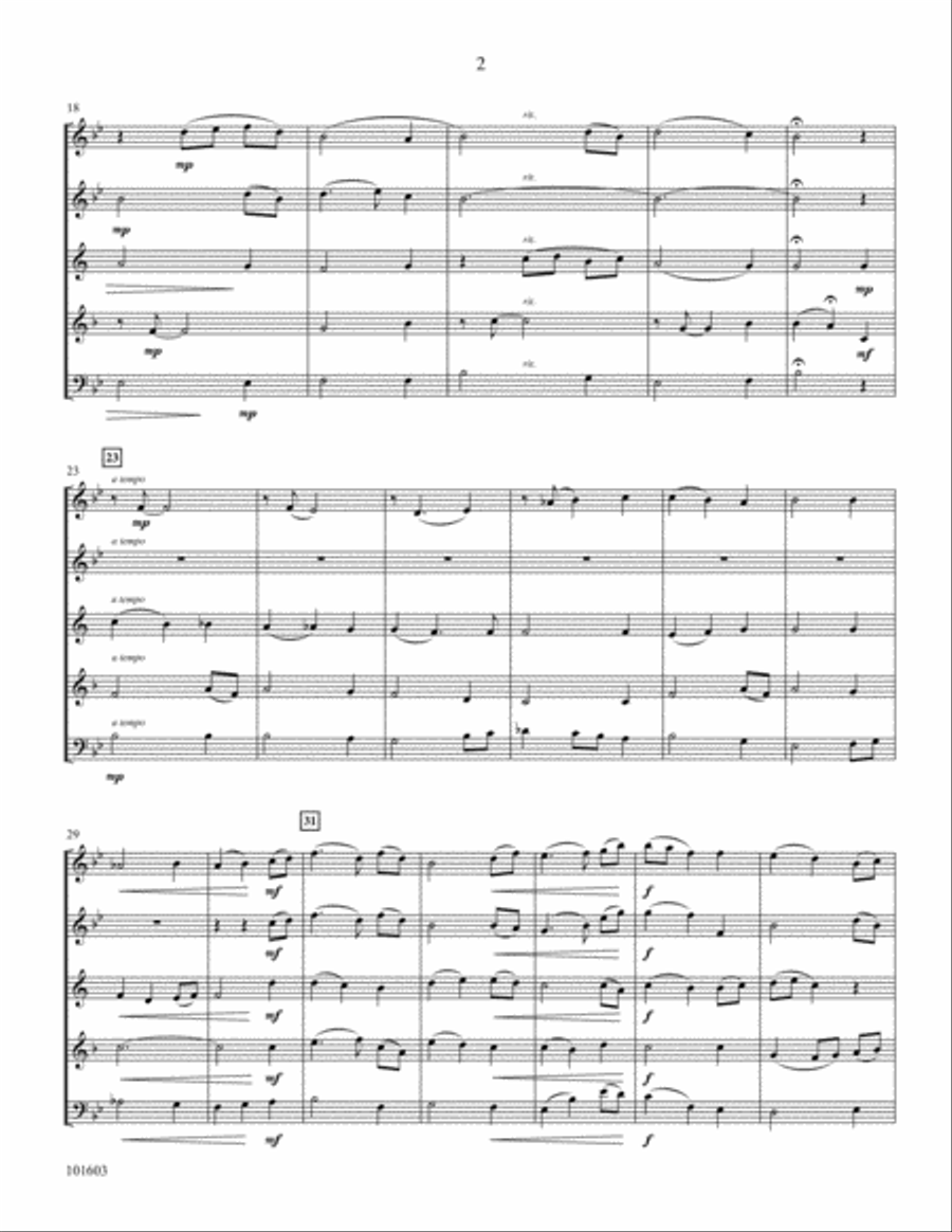 Amazing Grace Woodwind Quintet scores gallery preview page 2