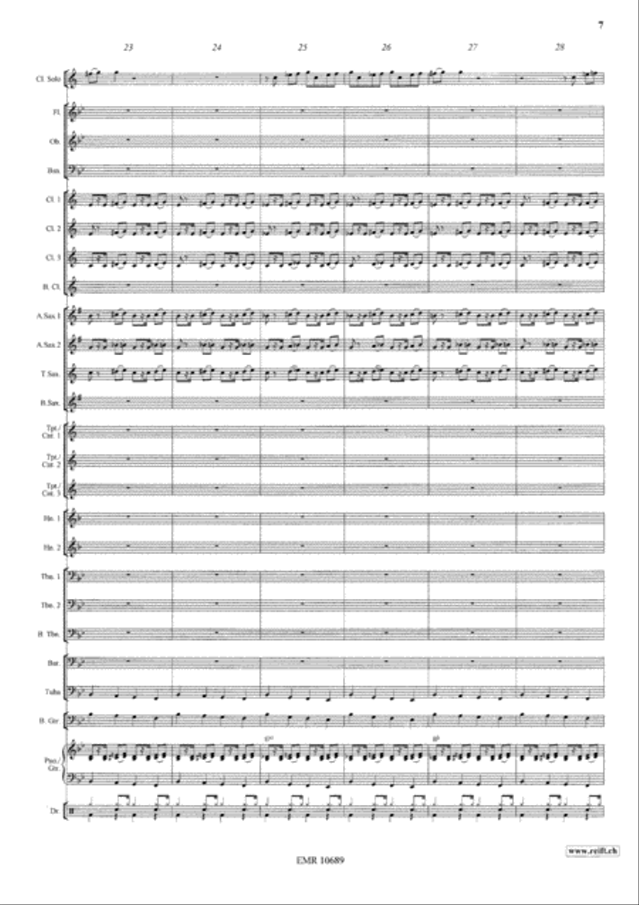 Concerto For Clarinet Concert Band scores gallery preview page 8