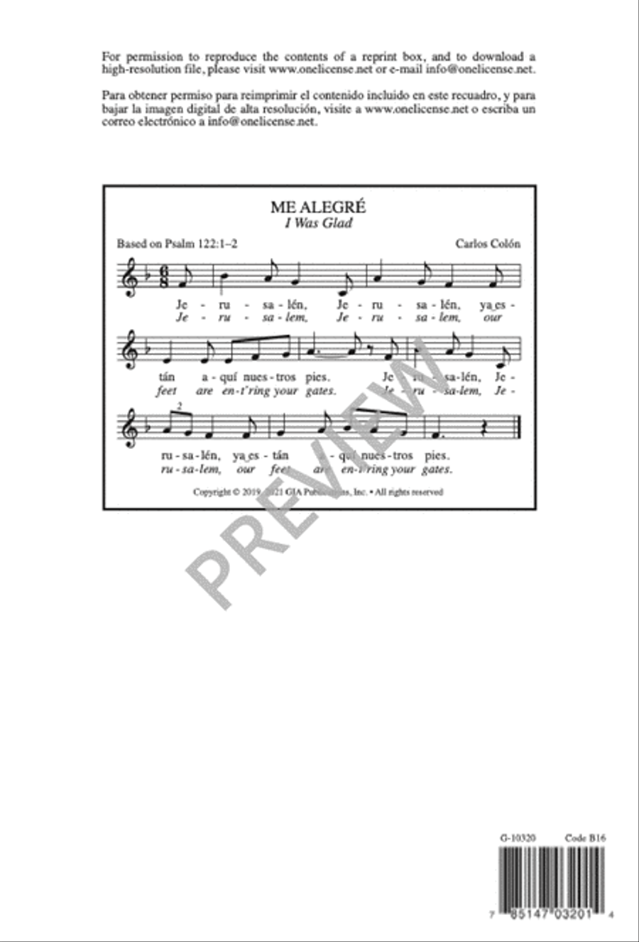 Me Alegré / I Was Glad 4-Part scores gallery preview page 16