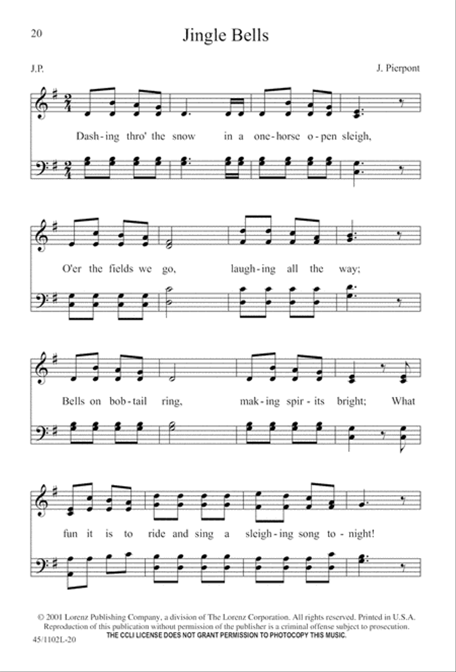 Let's Go Caroling 4-Part scores gallery preview page 20