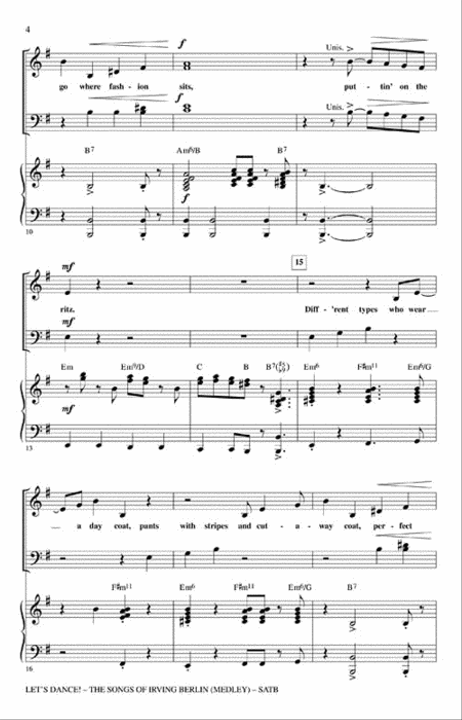 Let's Dance! - The Songs of Irving Berlin (Medley) Show Choir scores gallery preview page 3