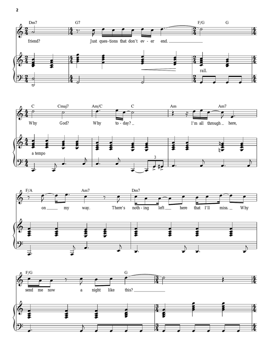 Why God Why? Why God Why? Piano, Vocal scores gallery preview page 2