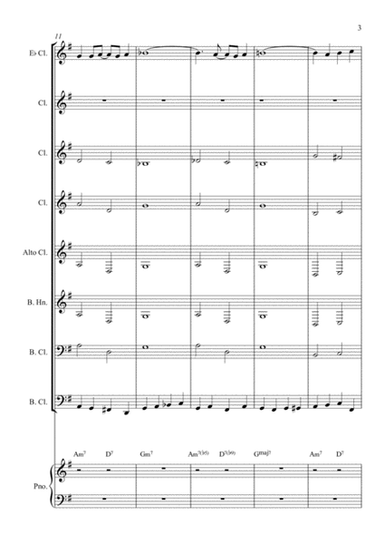 Arrangement of How high the moon and Ornithology (C. Parker) for clarinet quintet