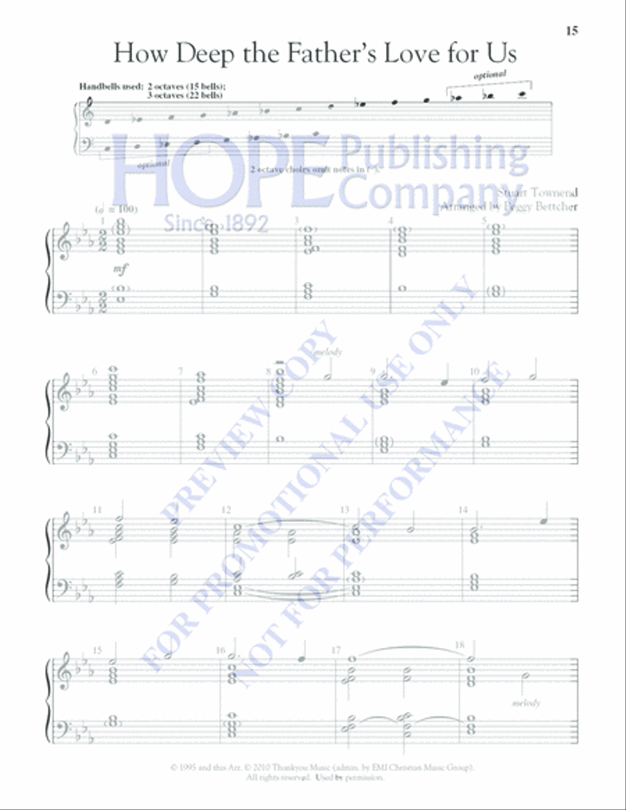 Easy to Ring Praise and Worship 3-Octaves scores gallery preview page 15