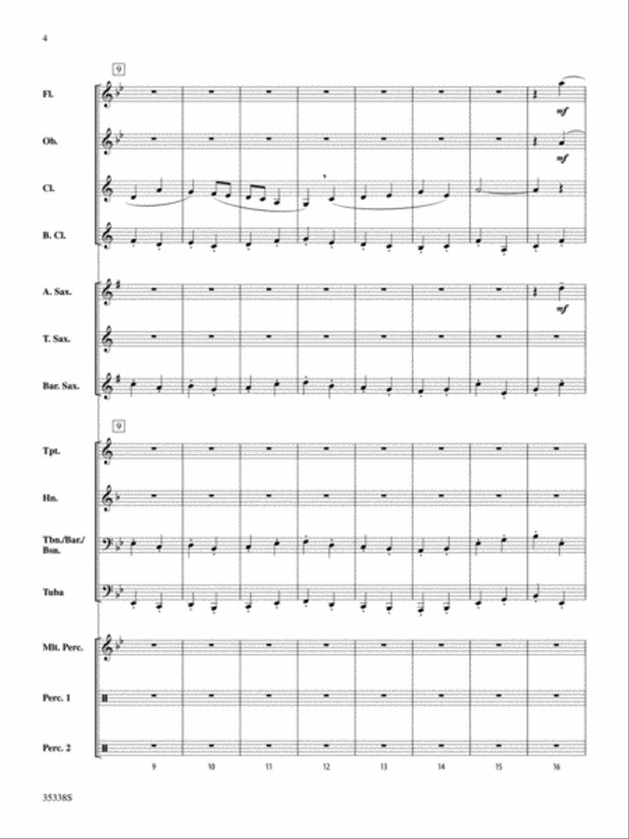 March from First Suite for Military Band Concert Band scores gallery preview page 3