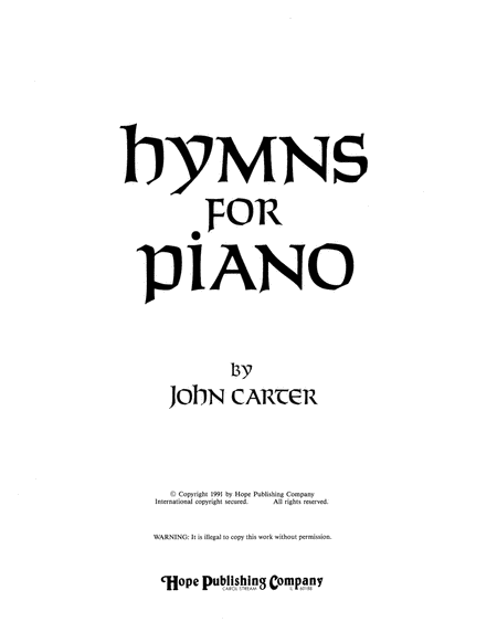 Hymns for Piano-Digital Download