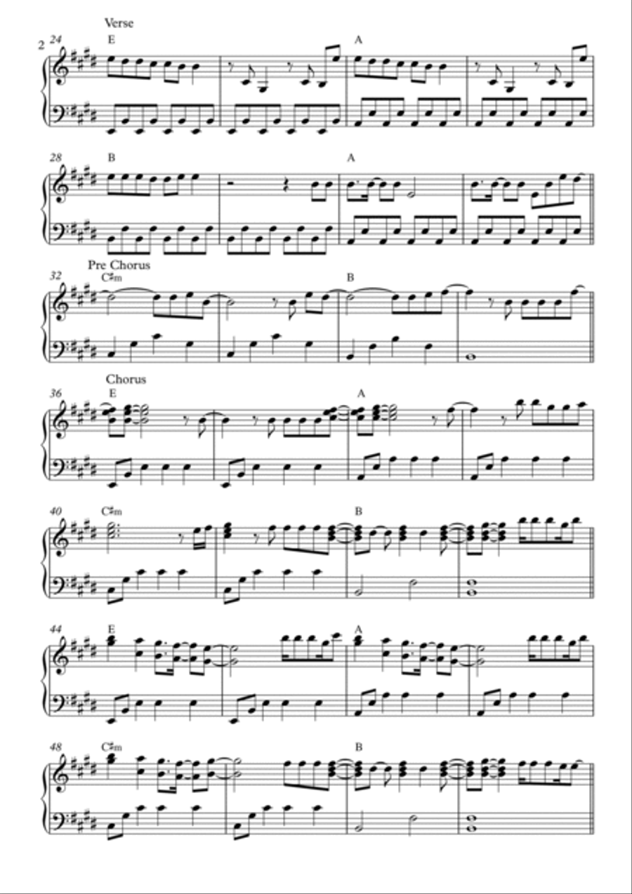 Walking The Wire Piano Solo scores gallery preview page 2