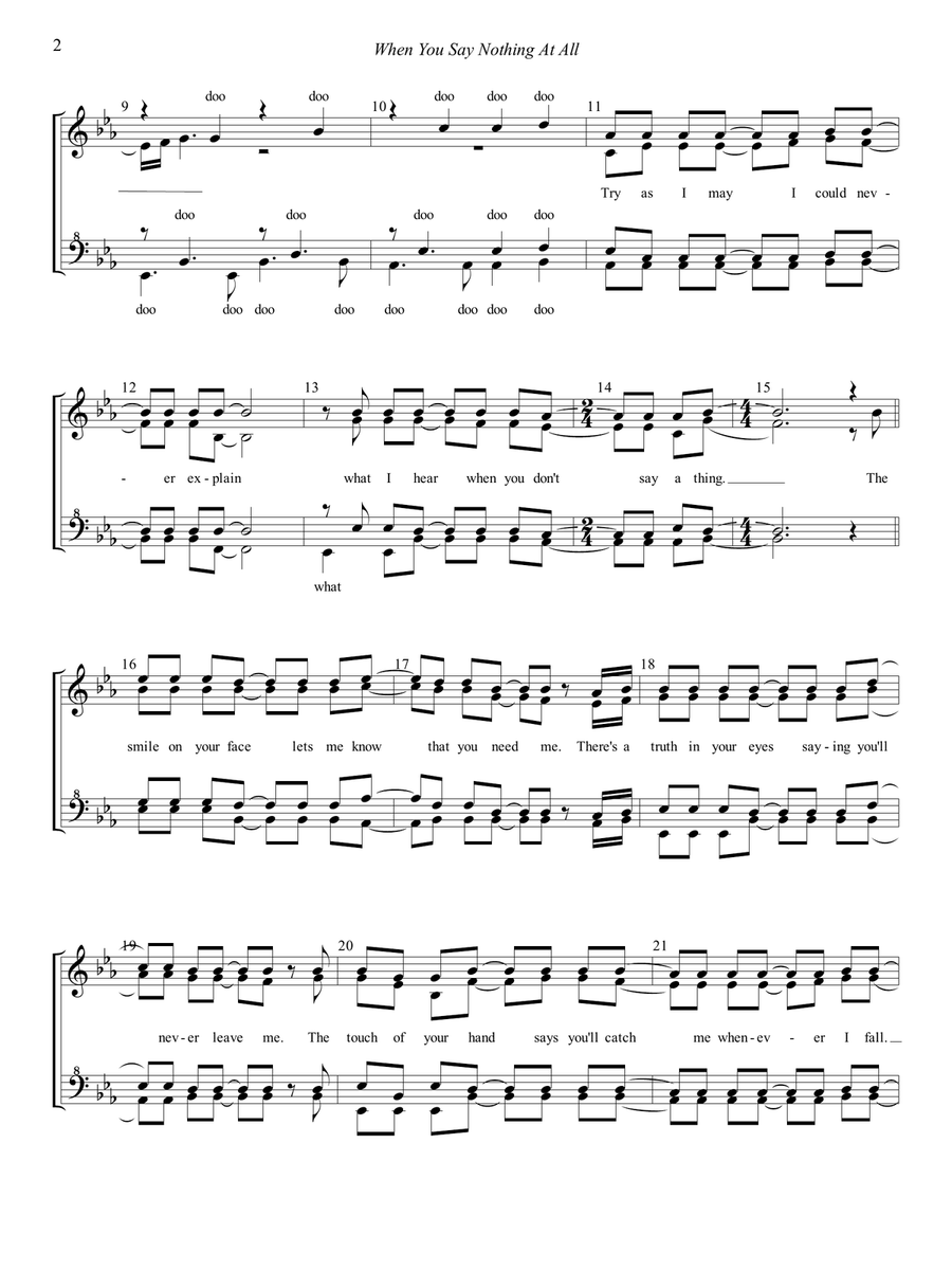 When You Say Nothing At All SSAA scores gallery preview page 2