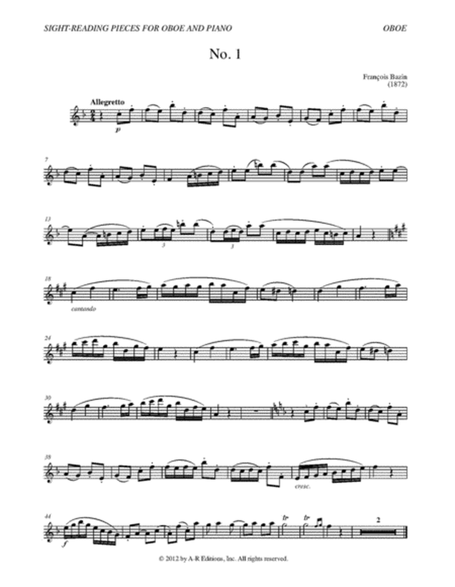 Sight-Reading Pieces for Oboe and Piano