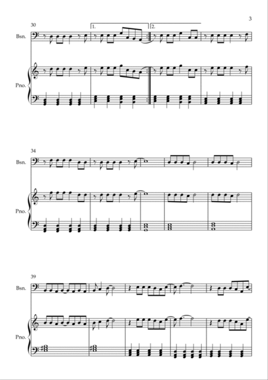 Flowers Bassoon scores gallery preview page 3