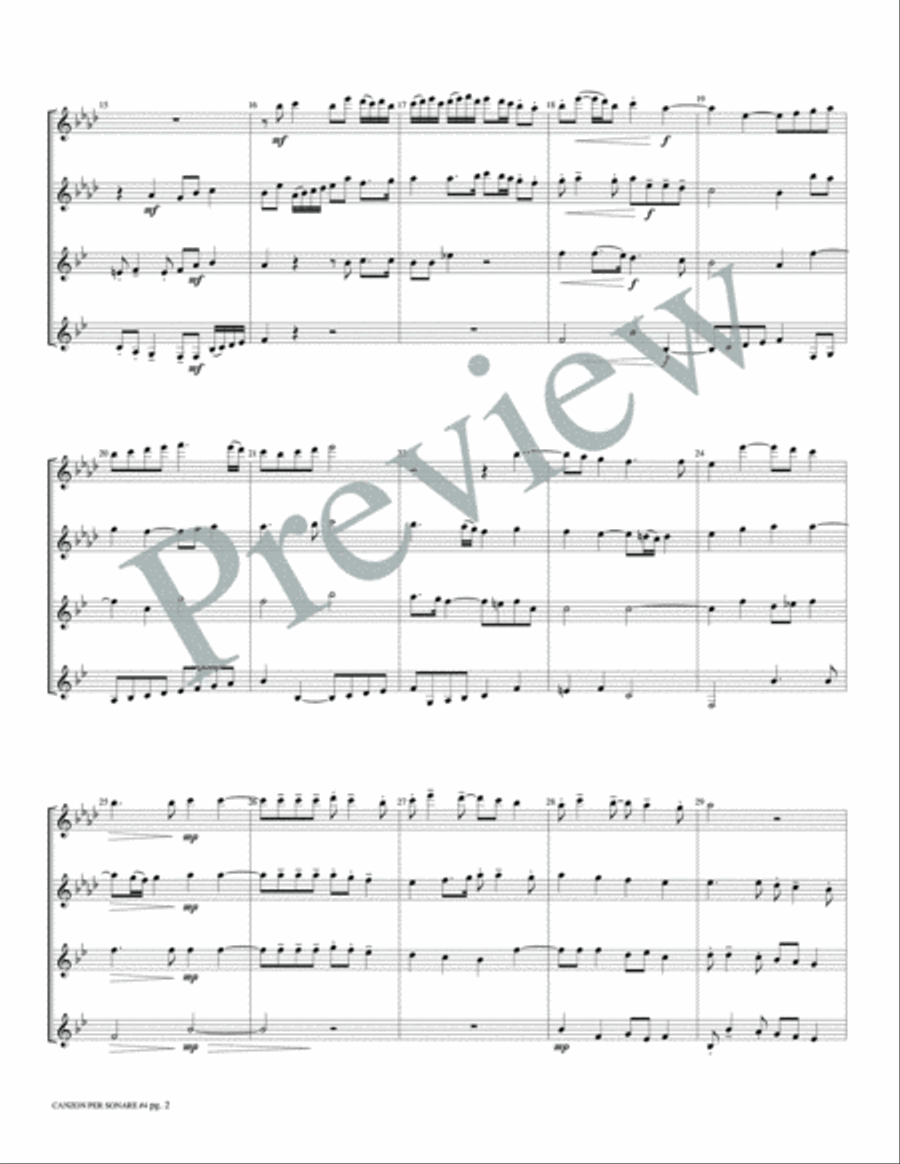 Canzon per Sonare #4 Canzon per Sonare #4 Woodwind Quartet scores gallery preview page 4
