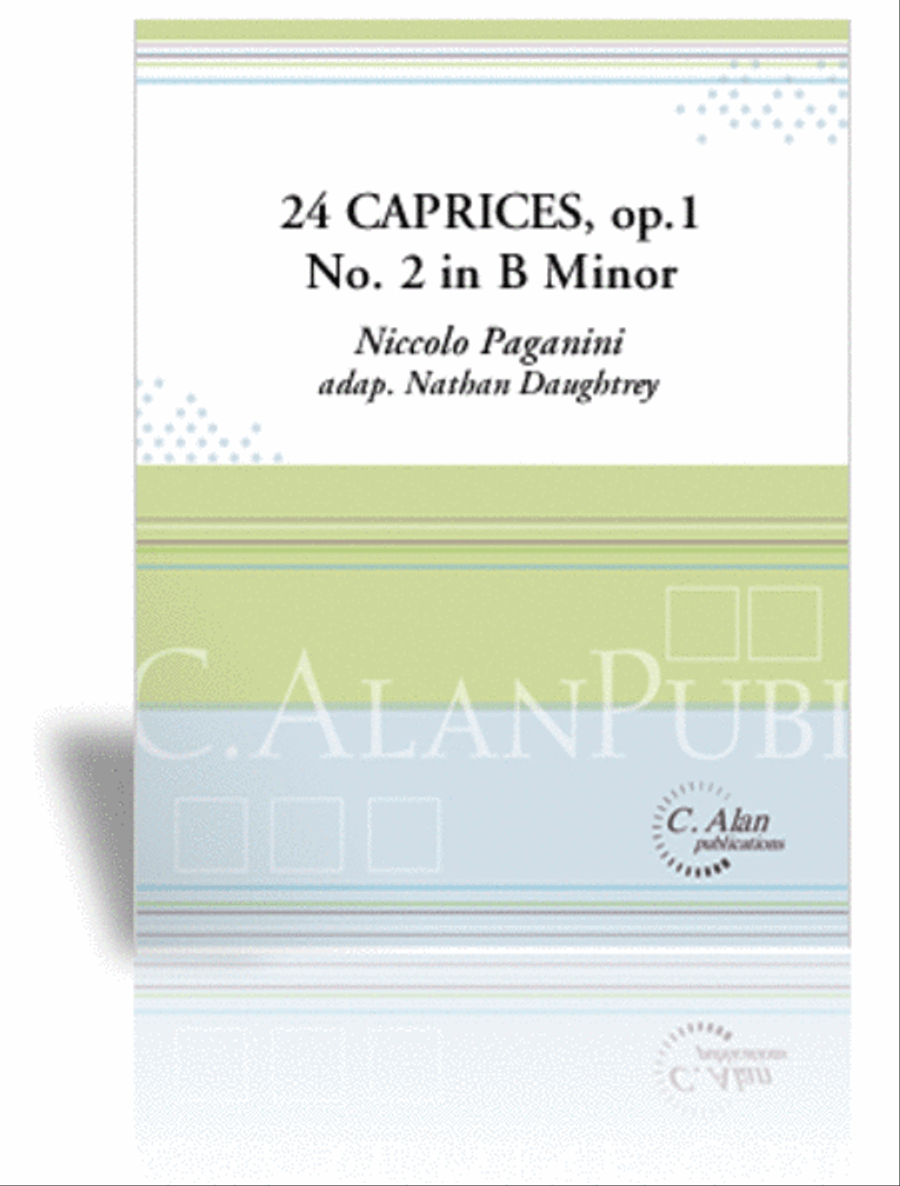24 Caprices, No. 2 in B Minor Percussion Ensemble scores gallery preview page 1
