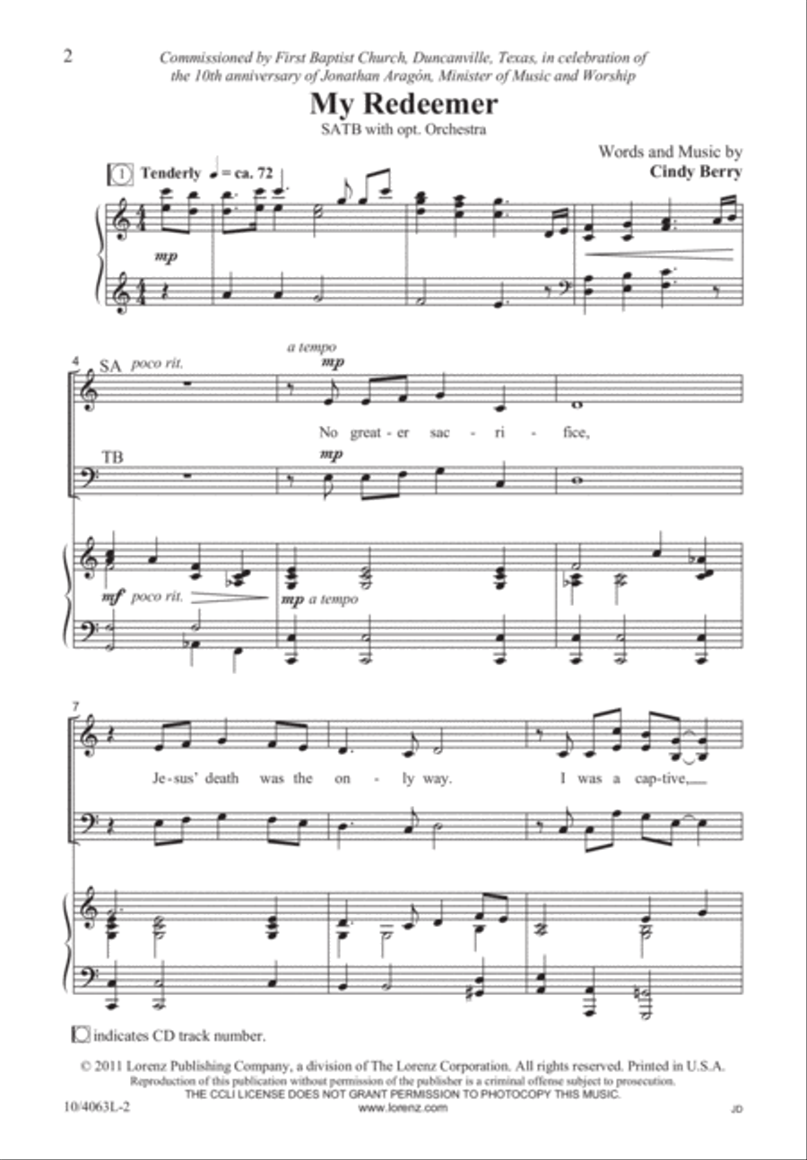 My Redeemer My Redeemer 4-Part scores gallery preview page 2