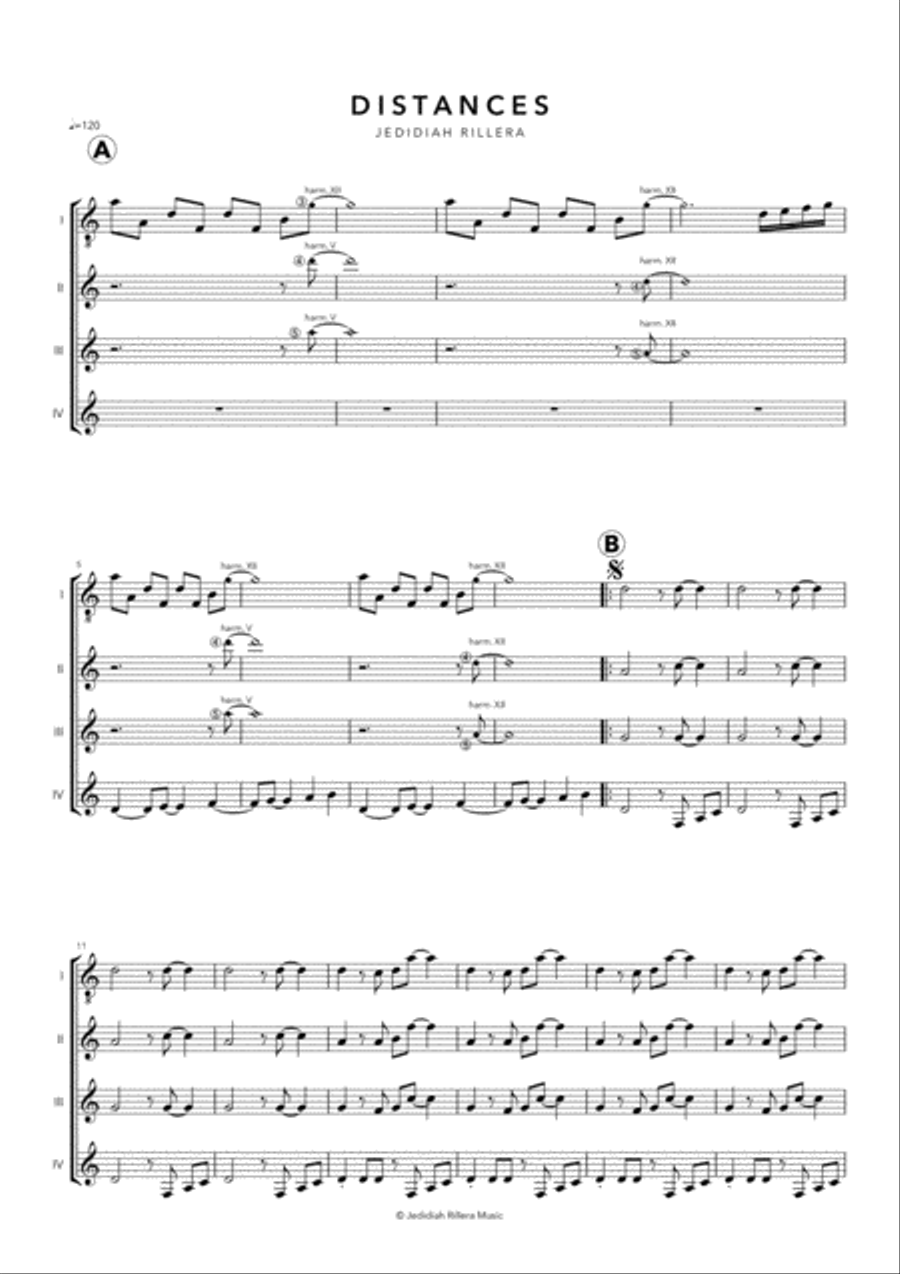 Distances Acoustic Guitar scores gallery preview page 3