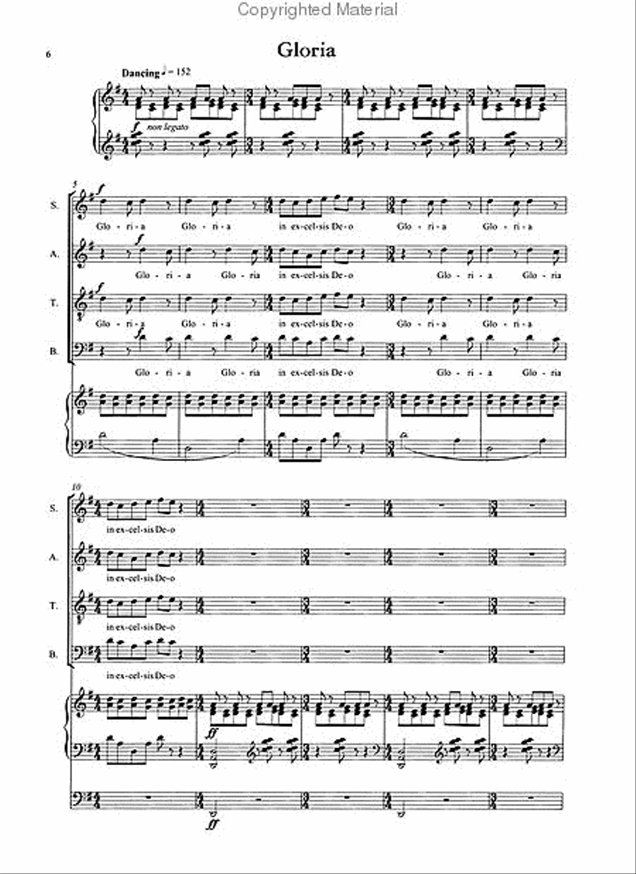 Missa Brevis for SATB Choir and Organ 4-Part scores gallery preview page 3