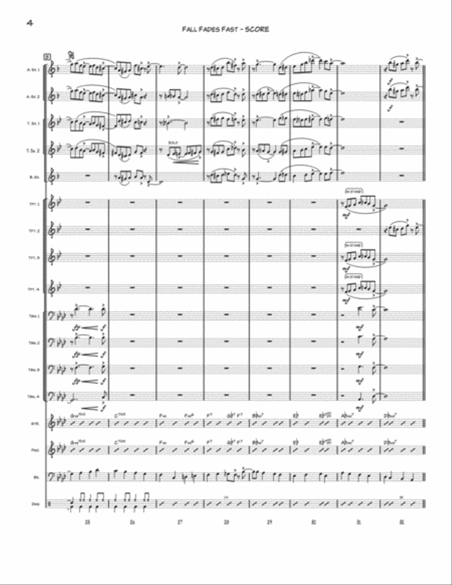 Fall Fades Fast Jazz Ensemble scores gallery preview page 4