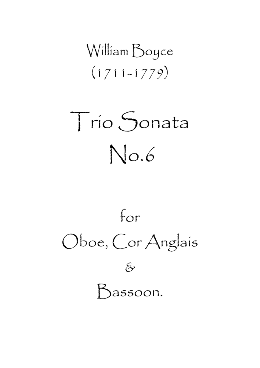 Trio Sonata No.6 Trio Sonata No.6 Woodwind Trio scores gallery preview page 1