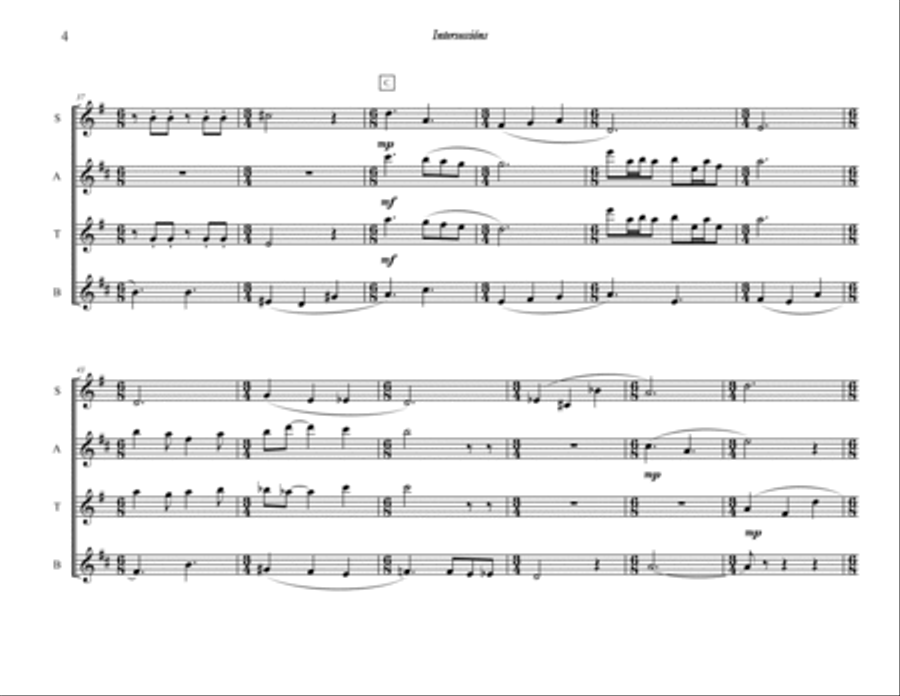 Intersecciones Brass Ensemble scores gallery preview page 5