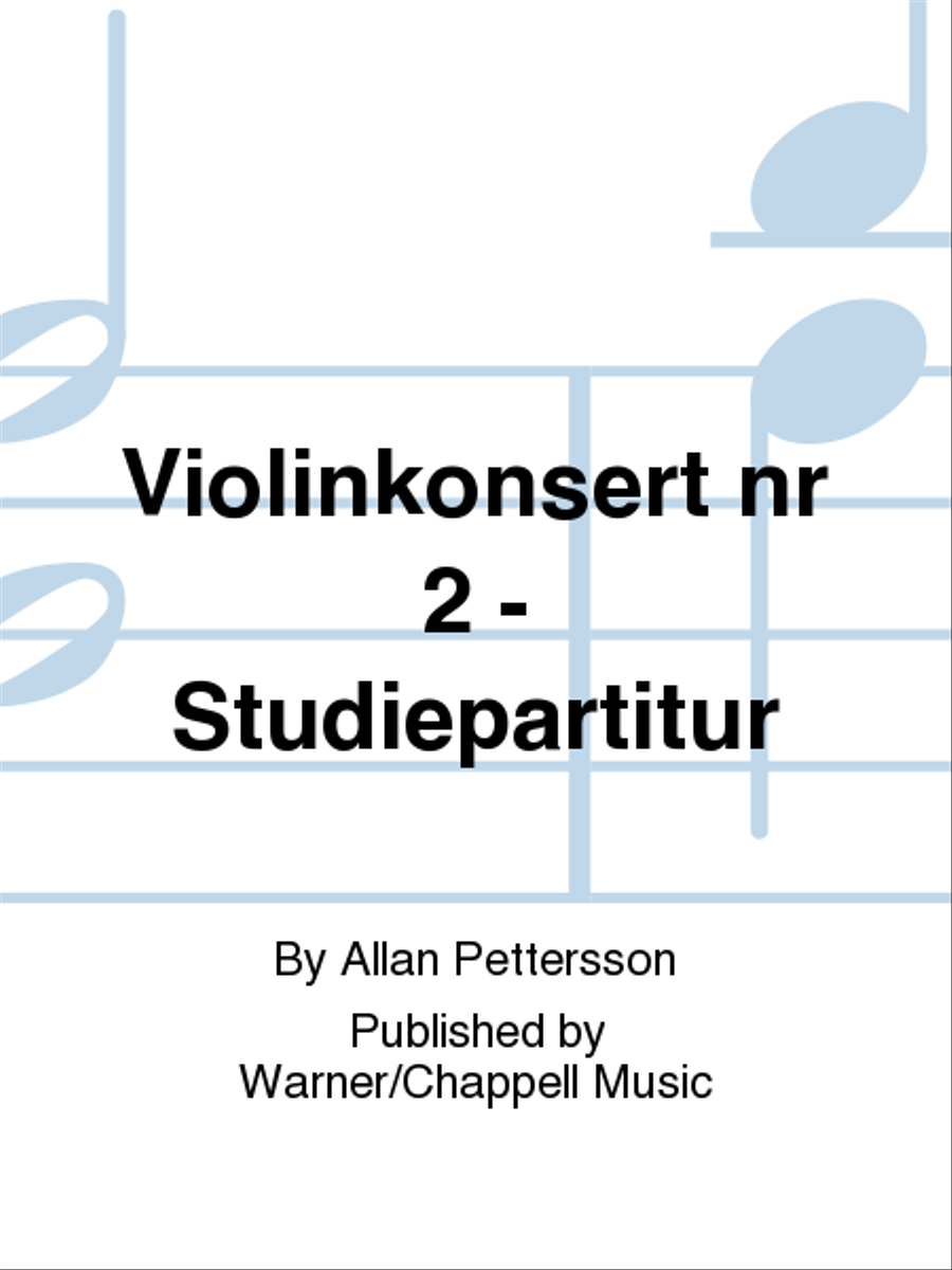 Violinkonsert nr 2 - Studiepartitur Orchestra scores gallery preview page 1
