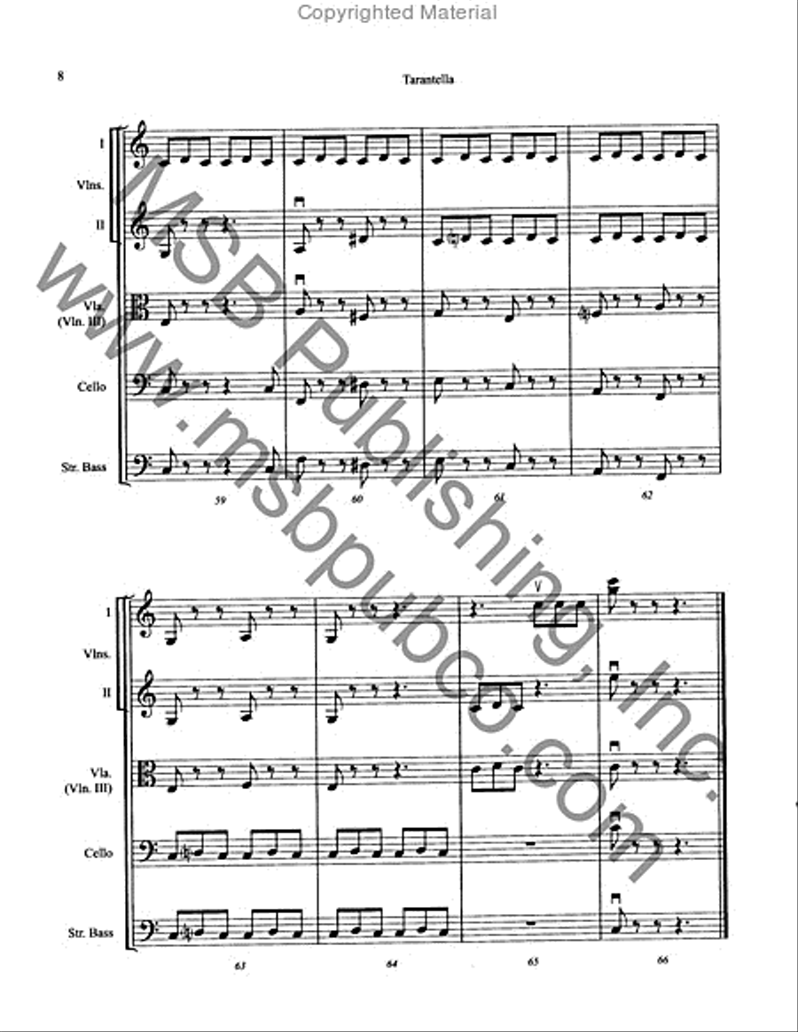 Tarantella Tarantella String Orchestra scores gallery preview page 10