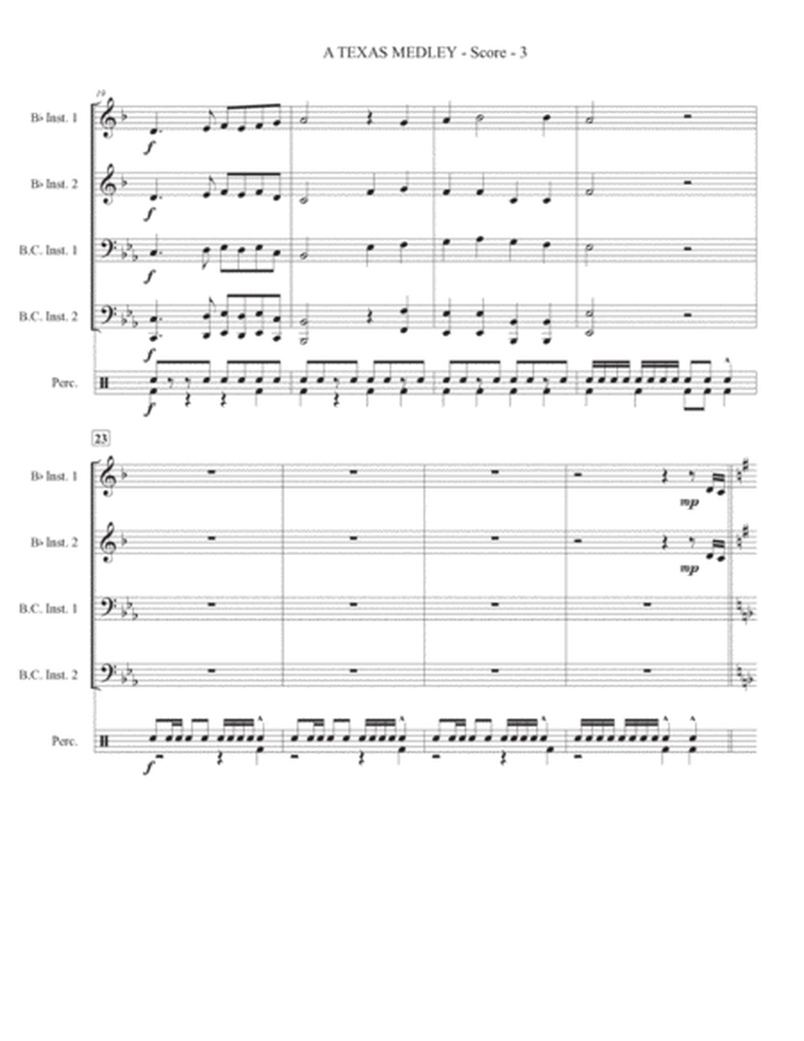 A Medley of Texas Songs for Brass Band (Beginner Level) image number null