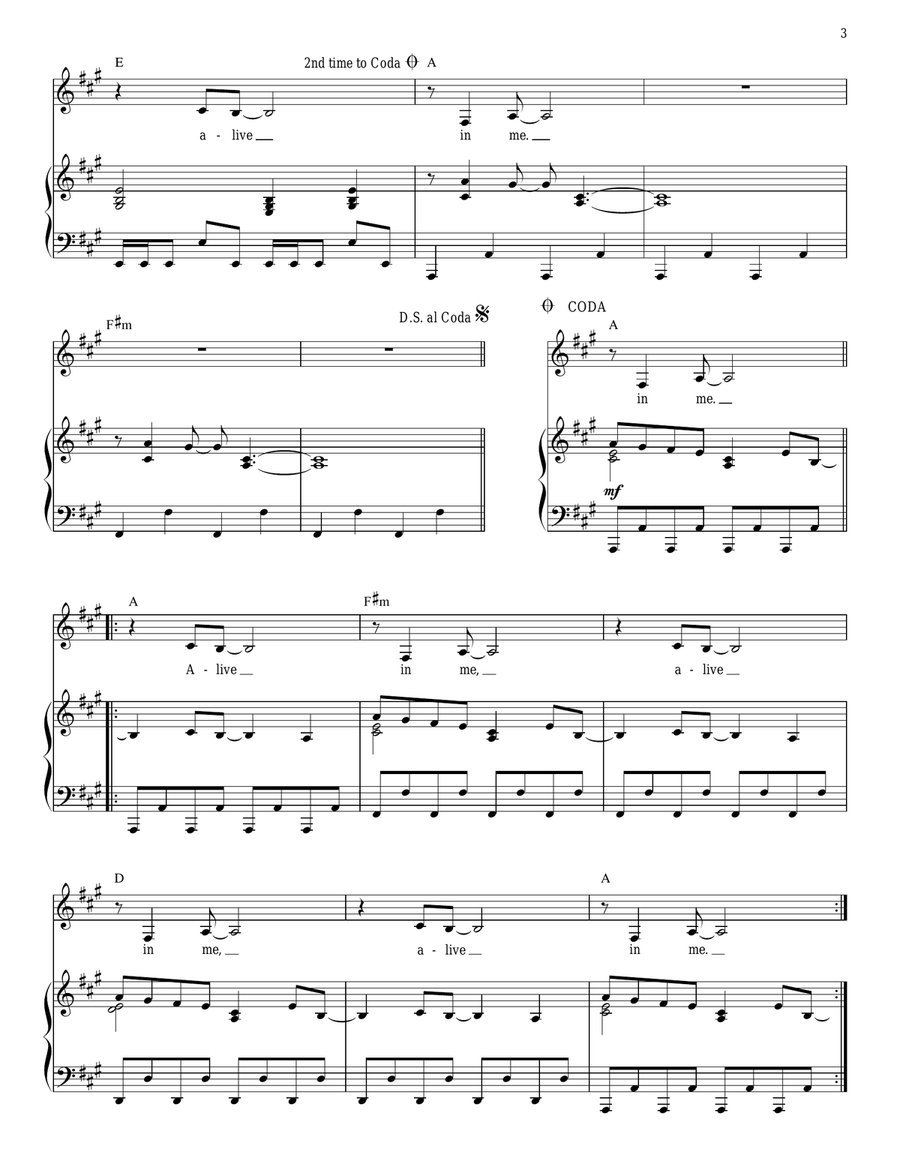 Bones Bones Piano, Vocal, Guitar scores gallery preview page 3