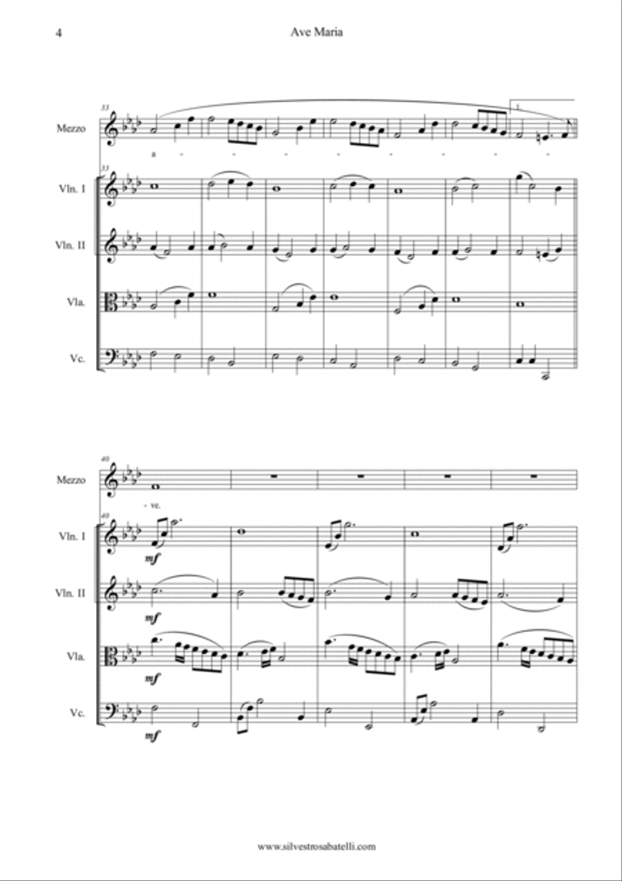 Ave Maria - Giulio Caccini Chamber Orchestra scores gallery preview page 5
