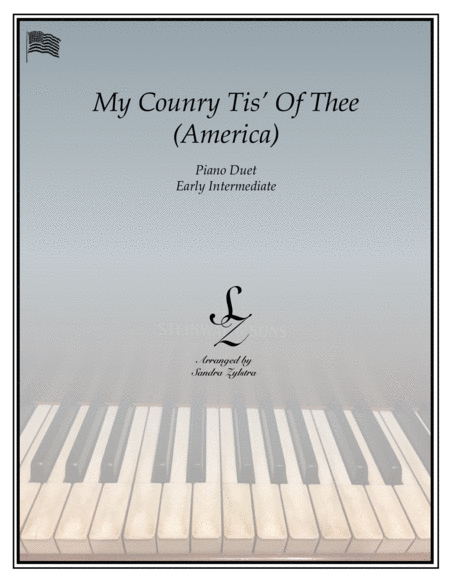 My Country Tis' Of Thee (1 piano, 4 hand duet) image number null