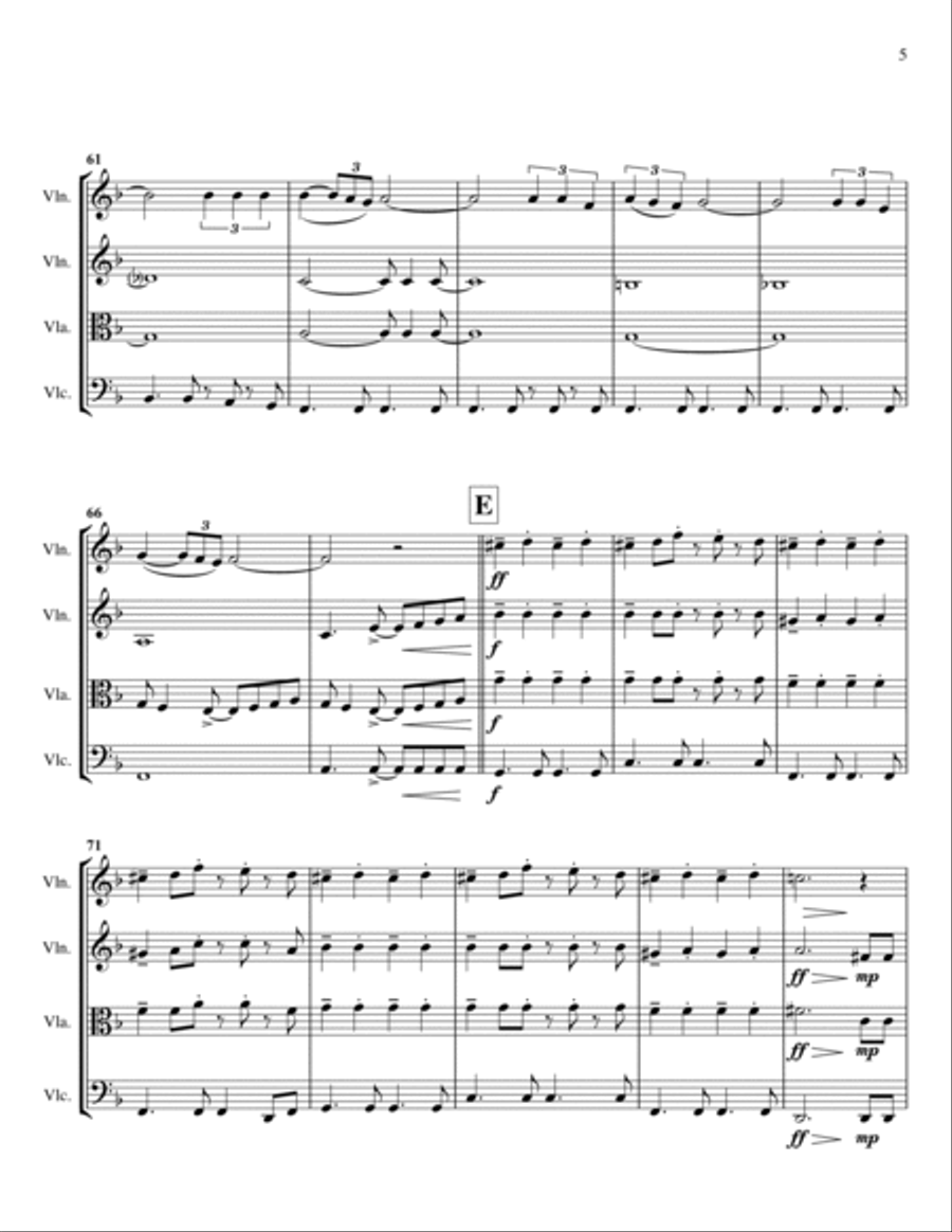 Can't Take My Eyes Off Of You String Quartet scores gallery preview page 5