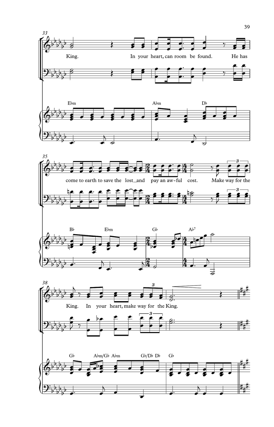 Make Way for the King 4-Part scores gallery preview page 5