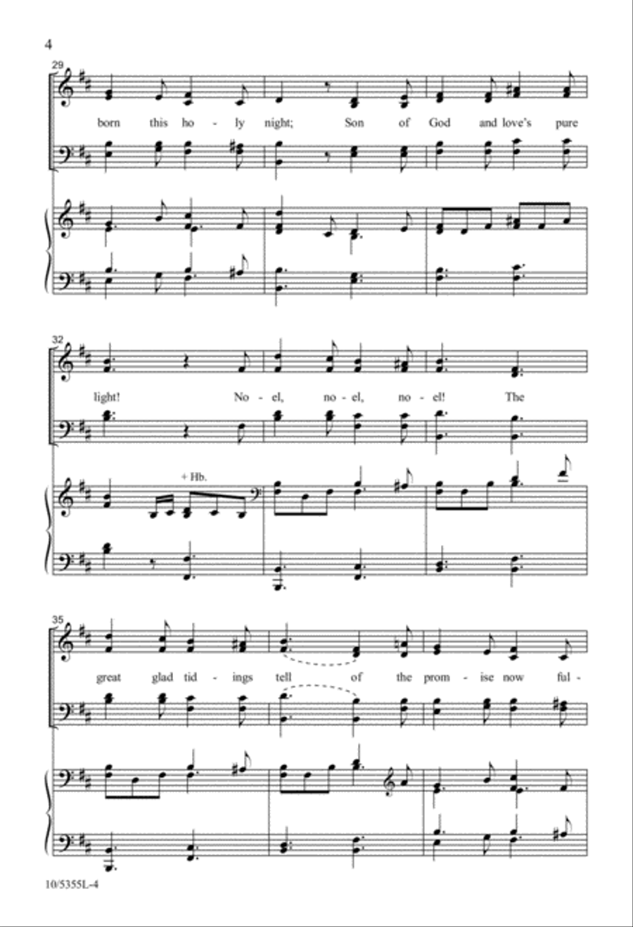 Ding Dong! The Christmas Bells Are Ringing 4-Part scores gallery preview page 4
