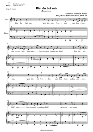 Bist du bei mir, BWV 508 (2) (B-flat Major)