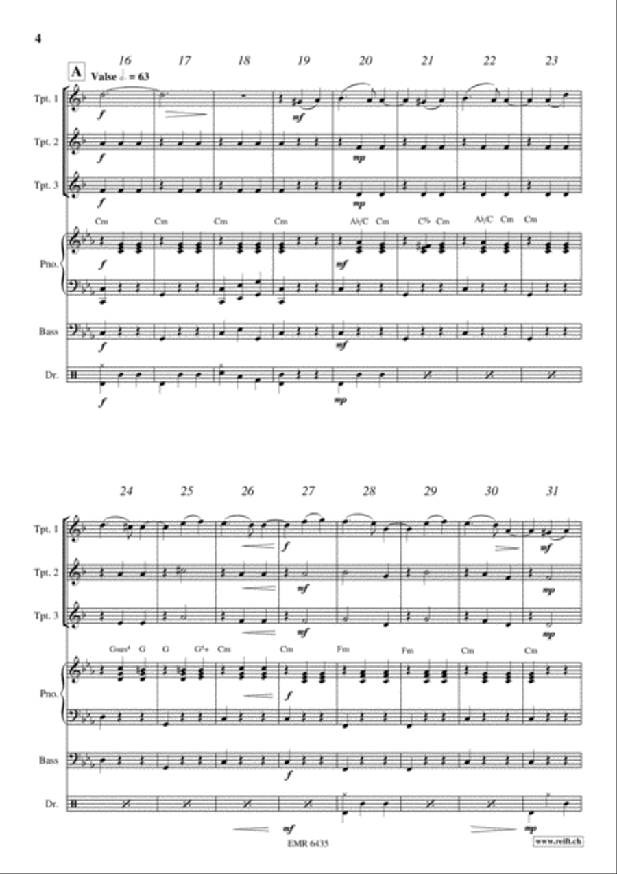 Les Yeux Noirs Trumpet Trio scores gallery preview page 4
