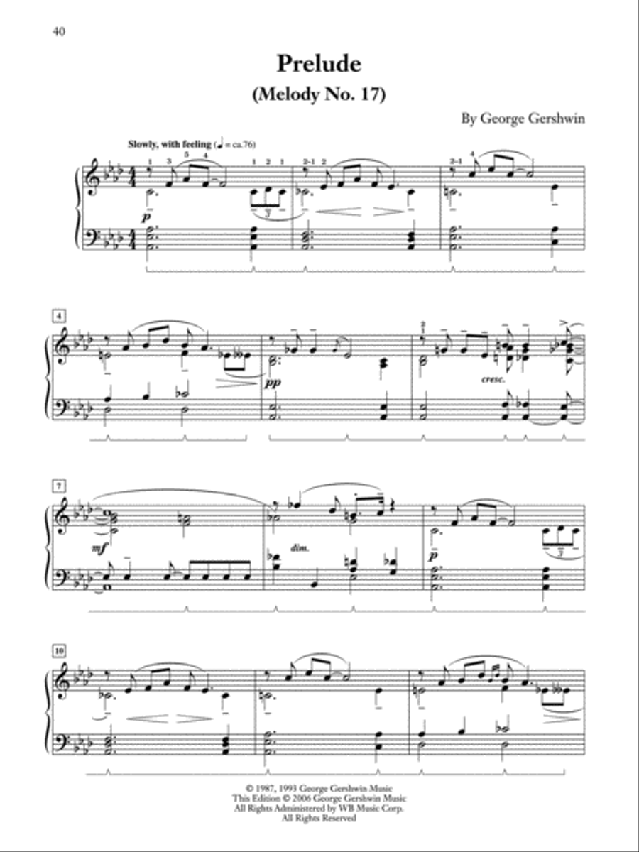 George Gershwin at the Piano Piano Solo scores gallery preview page 5