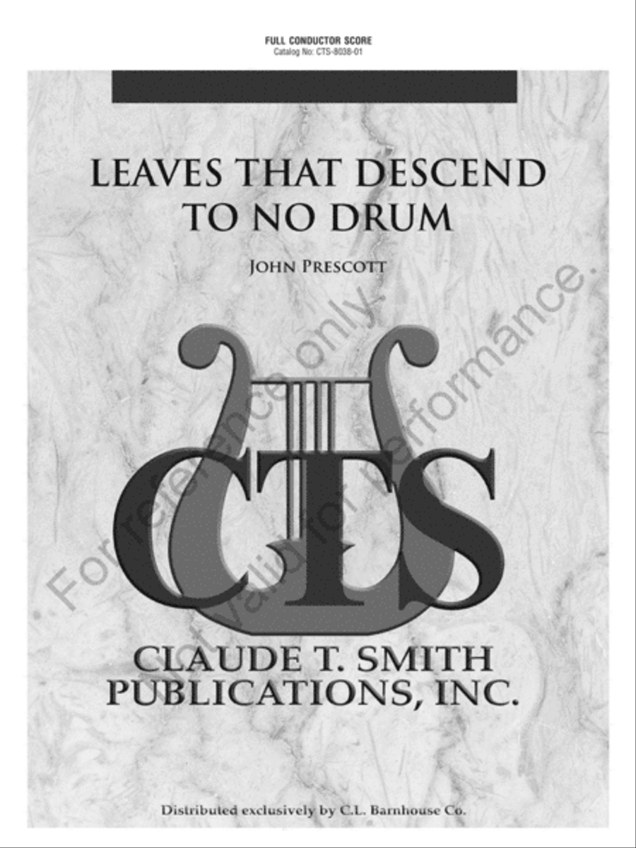Leaves That Descend To No Drum Concert Band scores gallery preview page 2