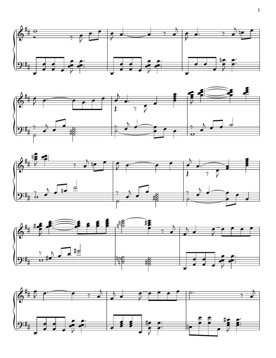 The Big Country The Big Country Piano Solo scores gallery preview page 3