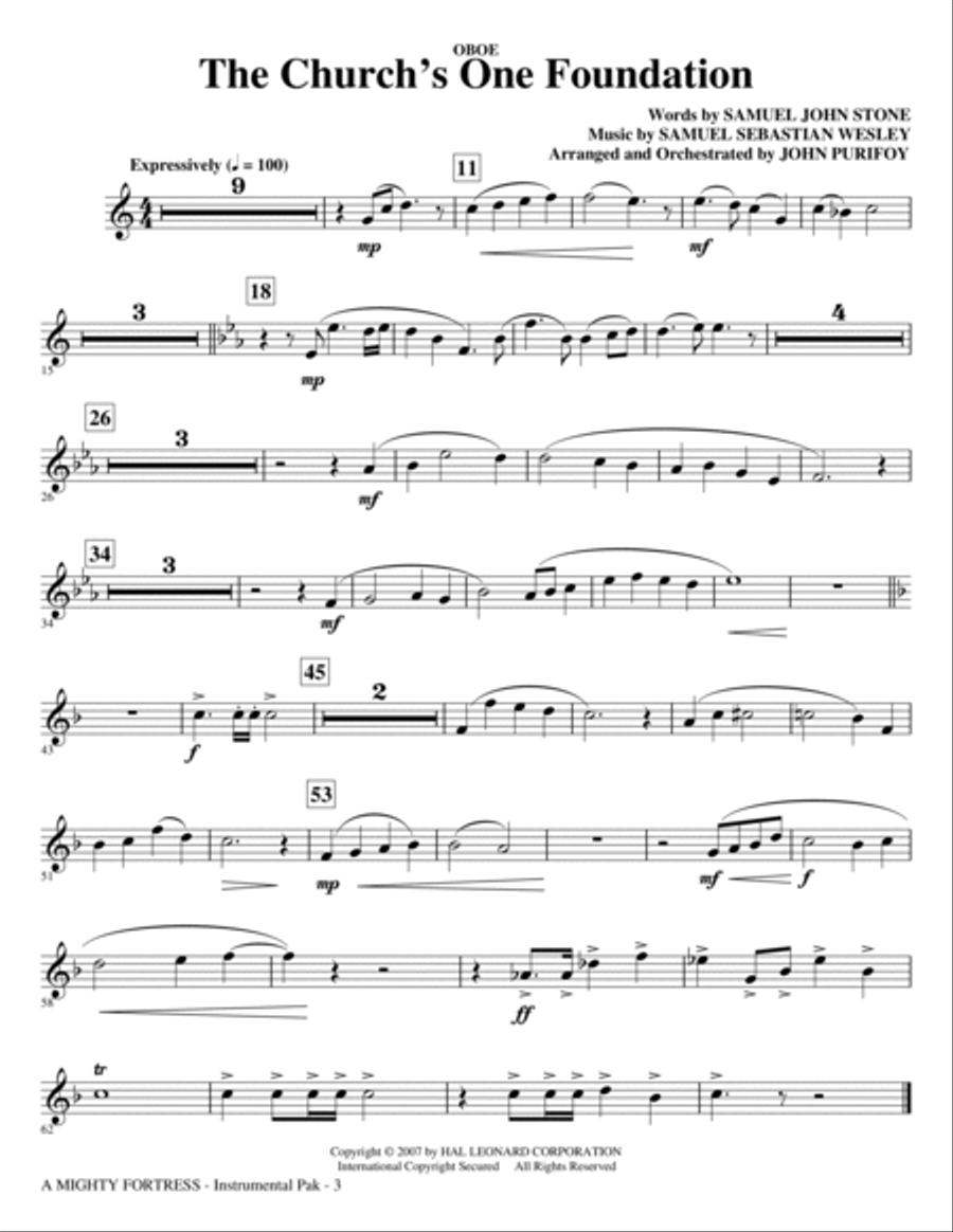 A Mighty Fortress - A Festival of Hymns - Oboe Choir scores gallery preview page 3