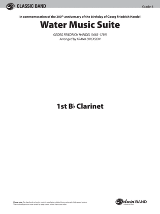 Water Music Suite: 1st B-flat Clarinet