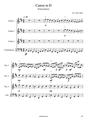 Canon in D String Quartet