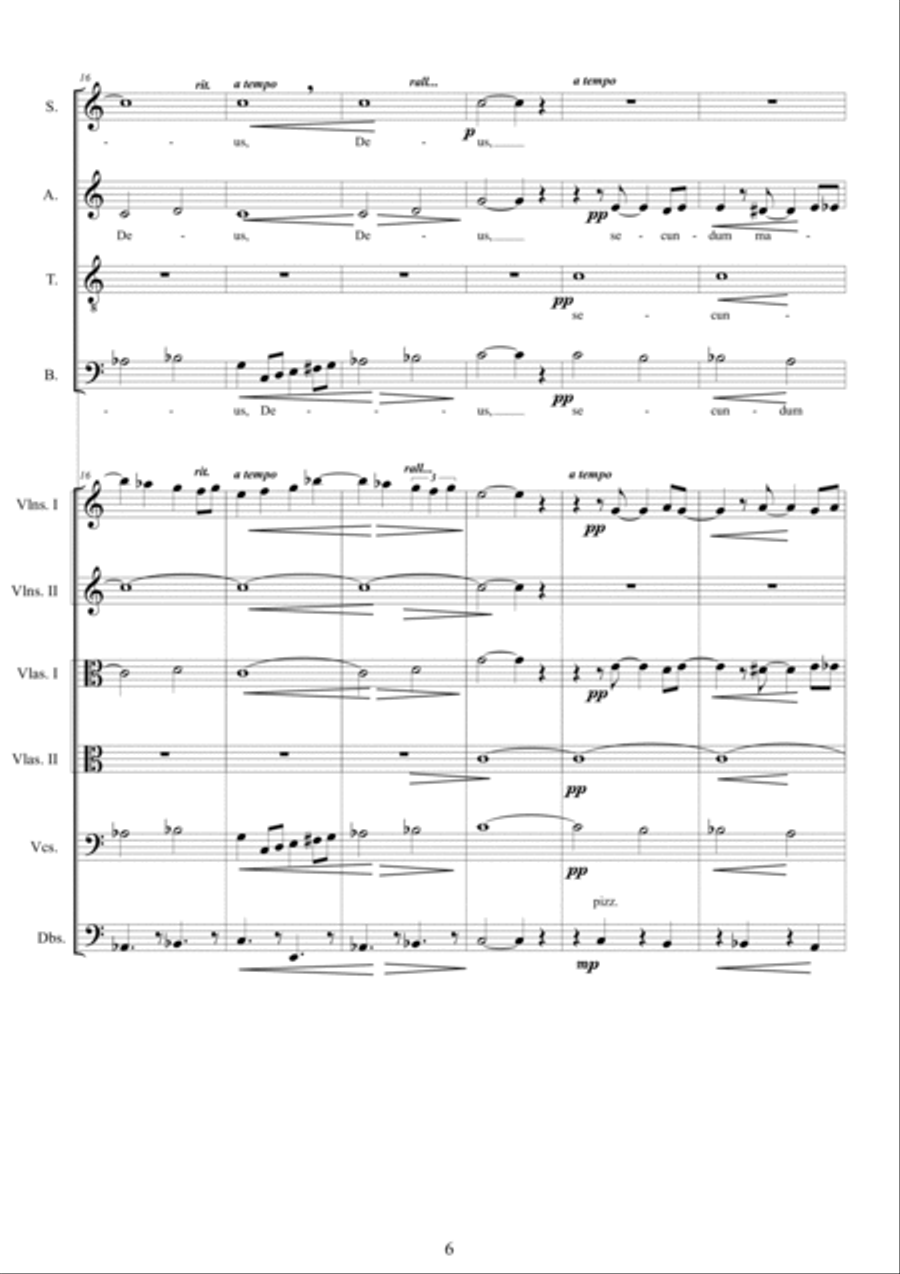 Miserere - psalm51 - Chorus SATB and string orchestra 4-Part scores gallery preview page 6