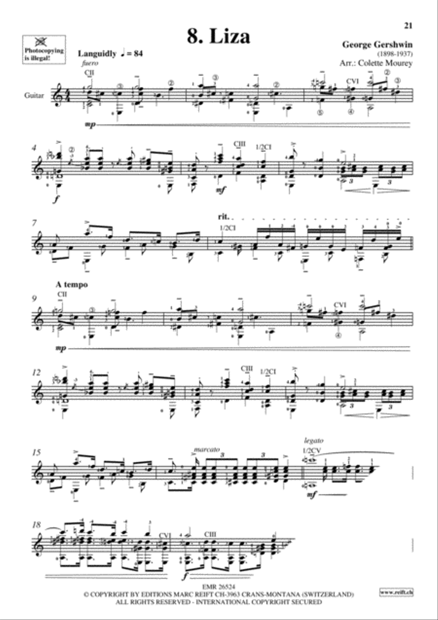 Gershwin 20 Greatest Hits Guitar scores gallery preview page 10