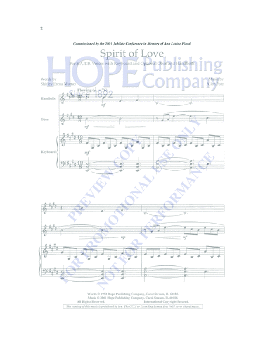 Spirit of Love 4-Part scores gallery preview page 2