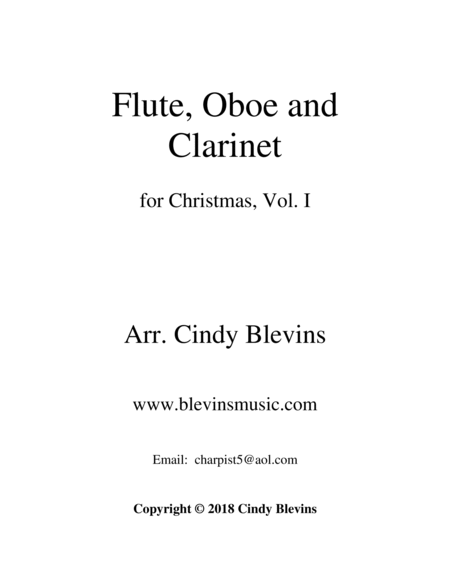 Flute, Oboe and Clarinet for Christmas, Vol. I image number null
