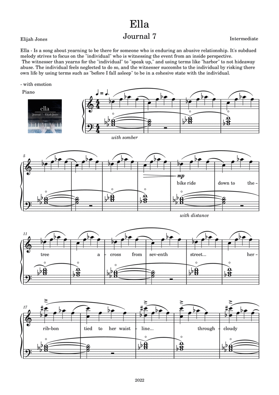 Ella Piano Solo scores gallery preview page 1